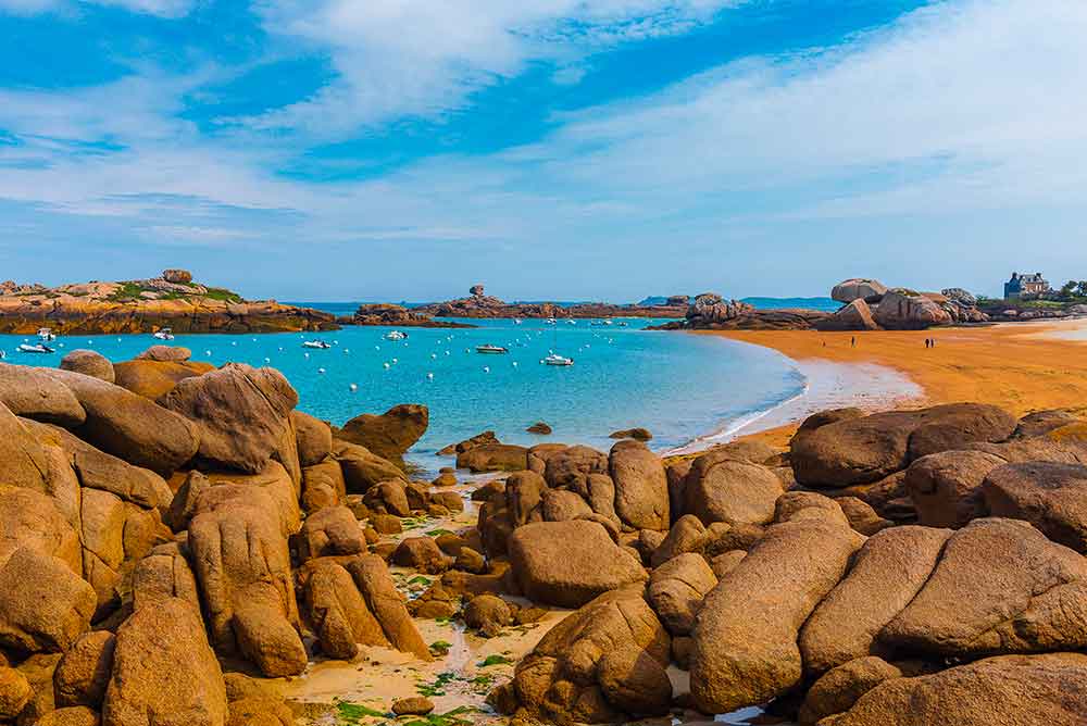 Pink Granite Quarry in Brittany