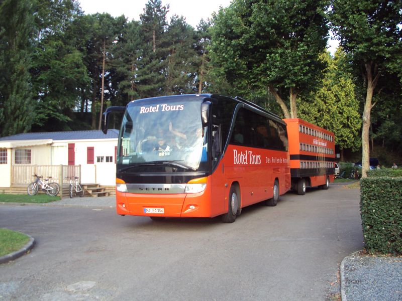 Bus Parking Lot at Bertagne Campground
