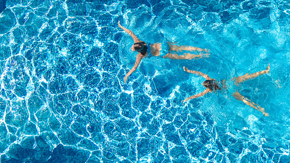 Swimming pool in Brittany at a campground